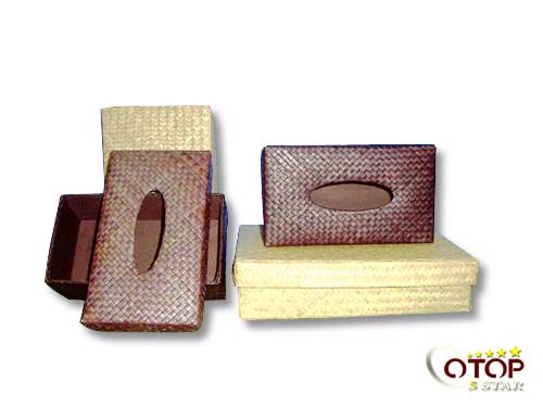 Panda Leaf Woven Accessory Box