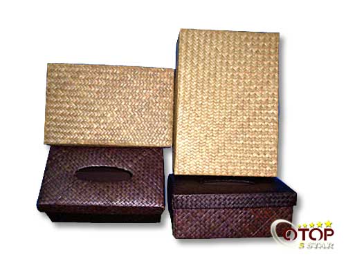 Panda Leaf Woven Accessory Box — 2