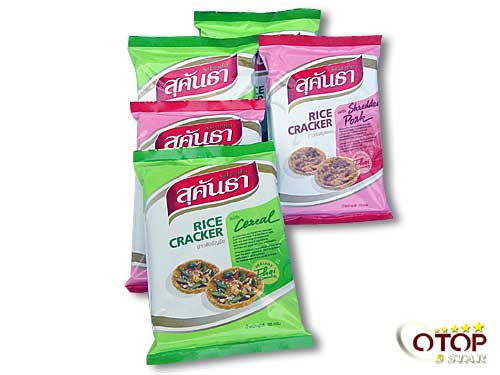 Rice Crackers Toppled with Cereals, Sukhantha Song Khrueang