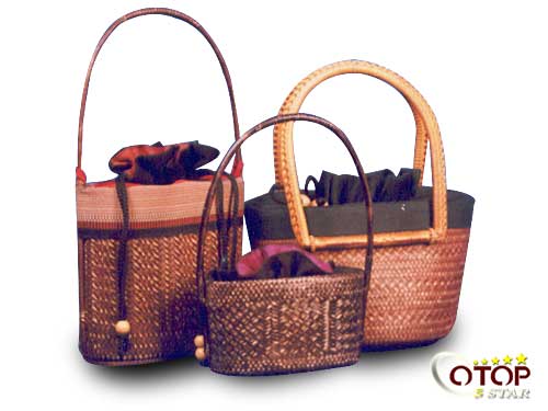 Bamboo-Woven Handbag