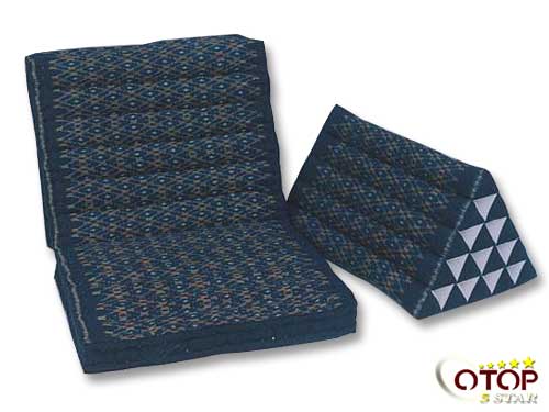 Triangle Shaped Pillow Covered with Hand-Woven Cloth