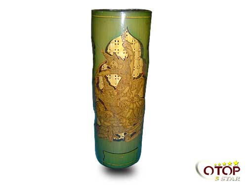 Bamboo Lamp with Tradition Tha Patterns — 2